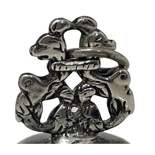 Dutch 18th Century Fob seal with coat of arms A Dutch 18th Century silver (unmarked) fob seal pendant in shape of two...