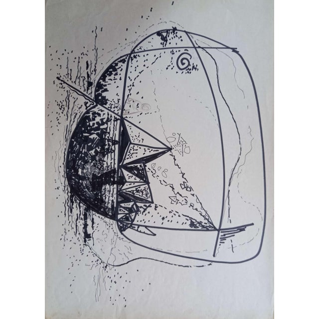 Ferdinando Meccani (1937 - 2018), work on paper, 1969. In the late 1960s, Ferdinando created several works of art using...