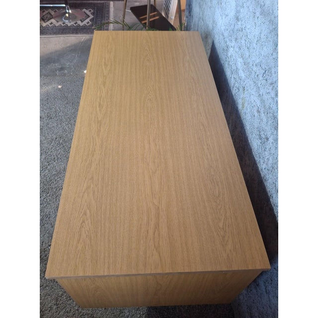 Vintage Ministers Desk with Double Drawers, 1960s For Sale - Image 3 of 12