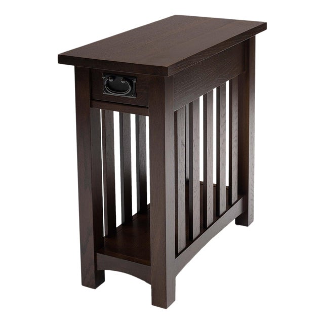 Mission 1 Drawer Spindle End Table For Sale