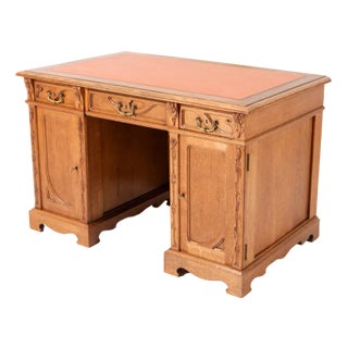 Art Nouveau Oak Pedestal Desk by J.J. Terburg & Zoon Arnhem, 1900s For Sale