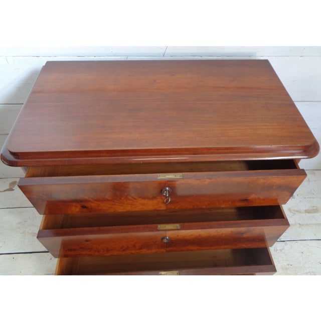 Bidermeier Chest of Drawers with Secretaire in Mahogany, Early 19th Century For Sale - Image 16 of 18