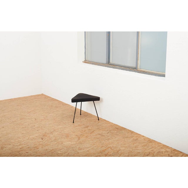 Stool with Black Metal Frame For Sale - Image 9 of 11