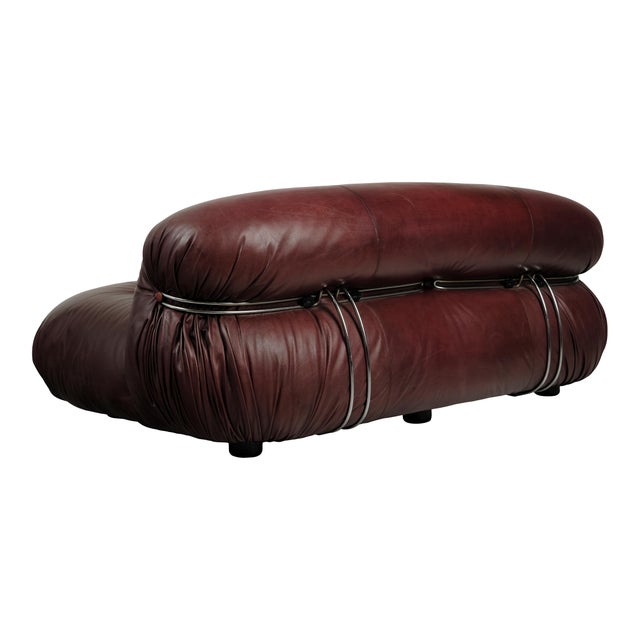 Soriana 2-Seater Sofa in Brown Leather by Afra & Tobia Scarpa for Cassina, 1969 For Sale - Image 9 of 18