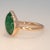 3.7Ct Zambian Emerald Ring With Lab Created Diamond: Solid 14k Gold, Size 6.75 For Sale - Image 11 of 12
