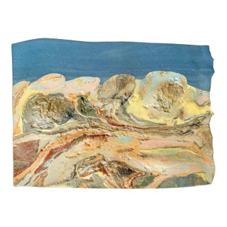 Late 20th Century New Mexico Sculptural Clay Desert Painting, Artist Signed For Sale