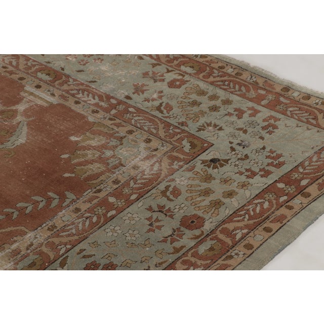 1900 - 1909 Oversized Antique 20th Century Lahore Rug With Distressed Florals - Rug & Kilim For Sale - Image 5 of 11
