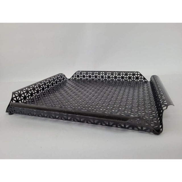 Mid Century Modern Black Mesh Serving Tray This very hard to find tray is from the Atomic era of the 1950's Versatile and...