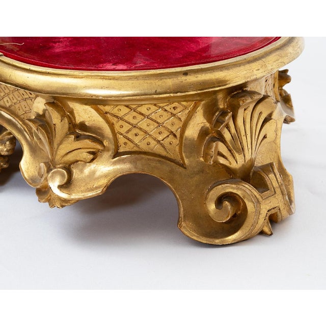 Antique 19th Century Neapolitan Louis Philippe Bell with Gilded Wooden Base For Sale - Image 3 of 4