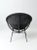 Mid 20th Century Mid Century Black Wicker Saucer Chair For Sale - Image 5 of 8