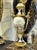 French French Sevres Porcelain Vase & Pedestal Set With Hand-Painted Romantic Scenes, Bronze Mounts & Marble Bases For Sale - Image 3 of 6