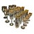 Mid 20th Century Bohemian Geneva Set of Crystal Gold Trimmed Barware - 21 pcs For Sale