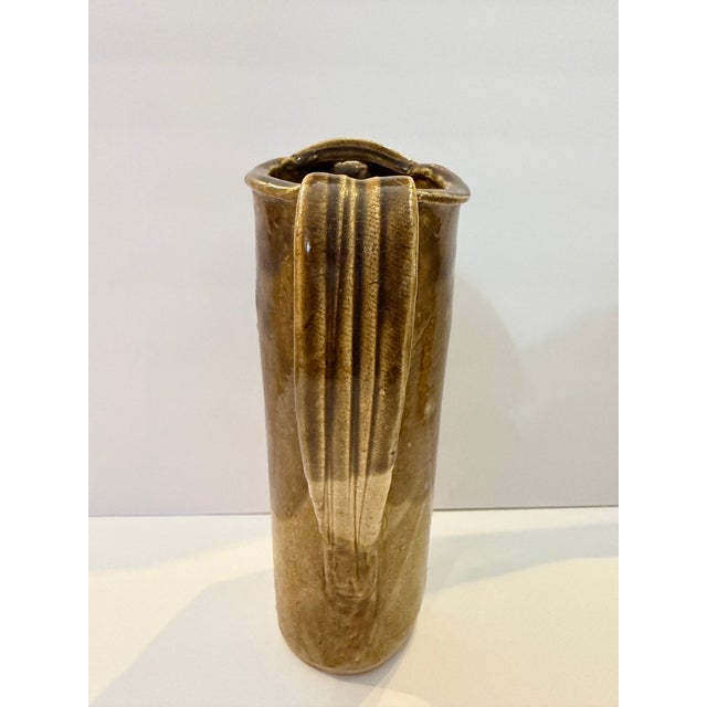 1970s 1970s Signed Mid-Century Modern Studio Pottery Ceramic Pitcher For Sale - Image 5 of 6