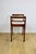 Art Deco Oak Stool with Cream Velvet Seat, 1970s For Sale - Image 3 of 7