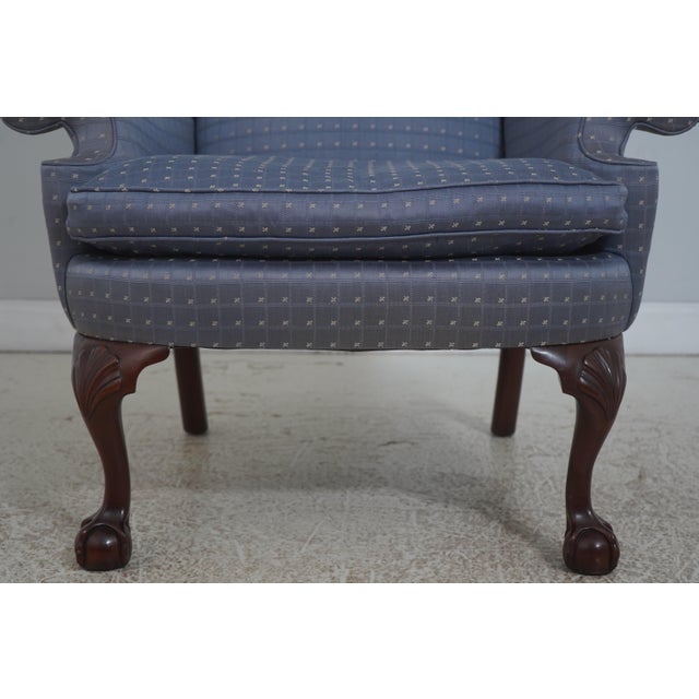 Pair Kindel Philadelphia Clawfoot Wing Back Chairs For Sale - Image 9 of 18