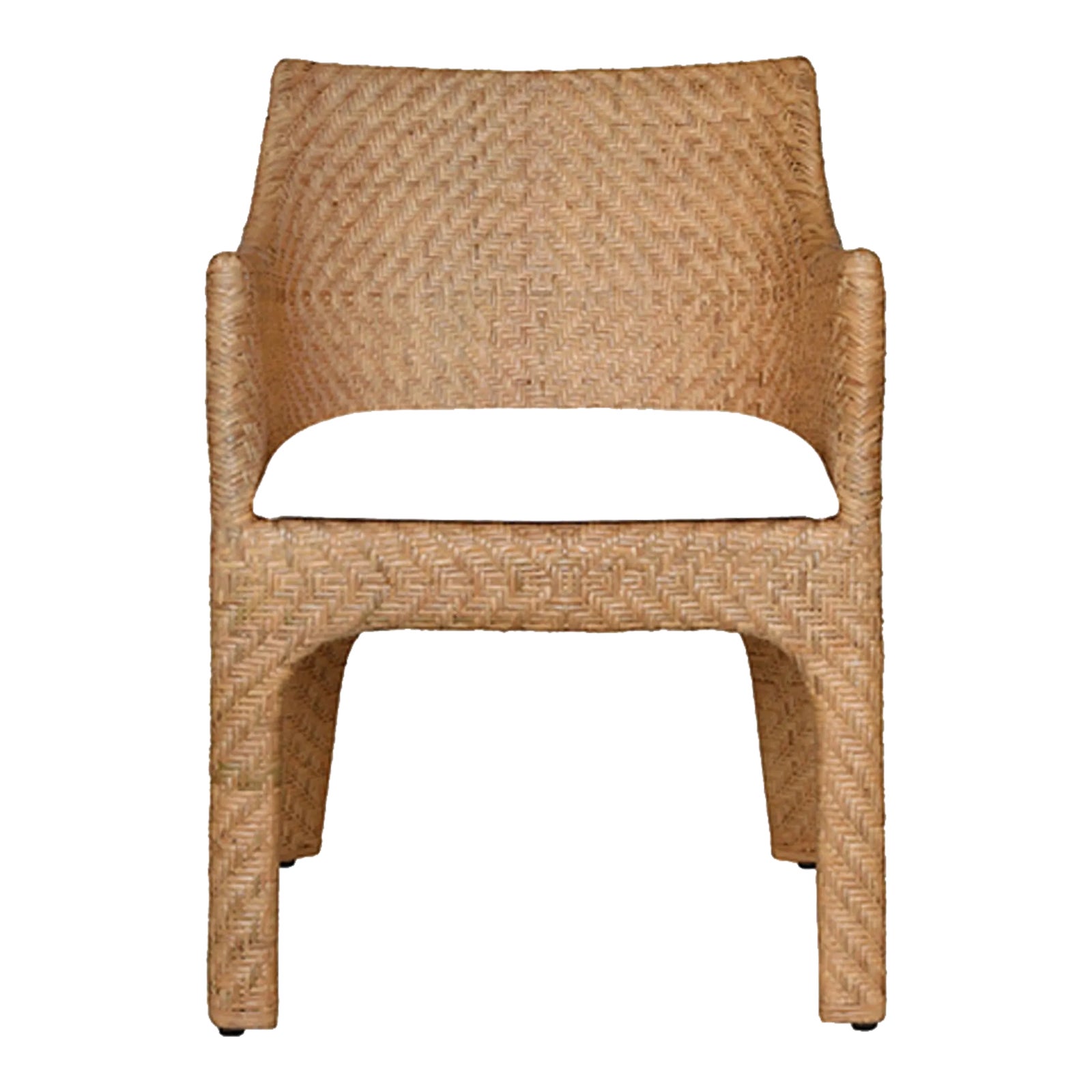 Matthew Izzo Worlds Away Noelle Rattan Dining Chair | Chairish