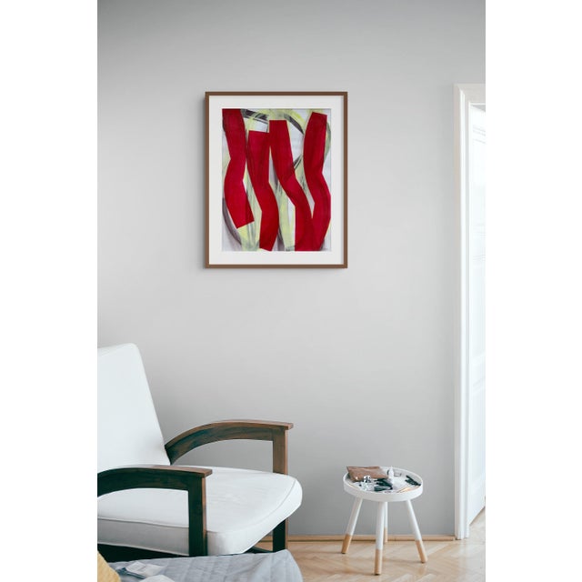 Abstract Contemporary Abstract Gouache on Arches Paper "14av8a-2014" by Alain Clément For Sale - Image 3 of 4