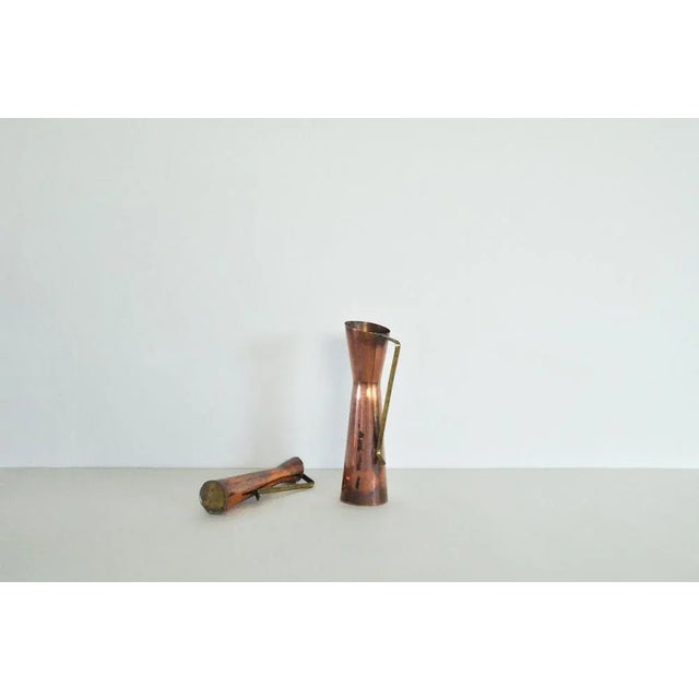 Copper Flower Vases in Copper, 1950s, Set of 2 For Sale - Image 8 of 11