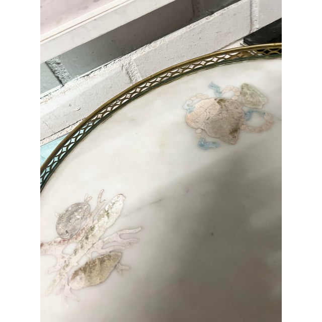 Pair Vintage Marble “Scagliola” Circular Table Tops, Attributed to Emilio Martelli For Sale - Image 10 of 13
