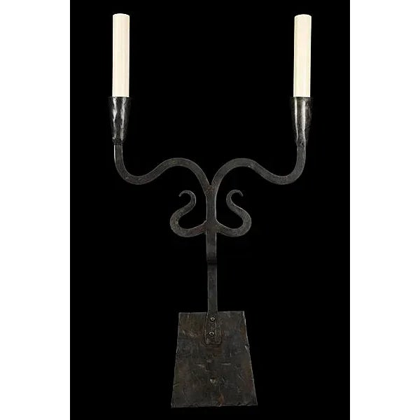Contemporary Ferrosta 2-Light Sconce in Patinated Finish For Sale - Image 3 of 3