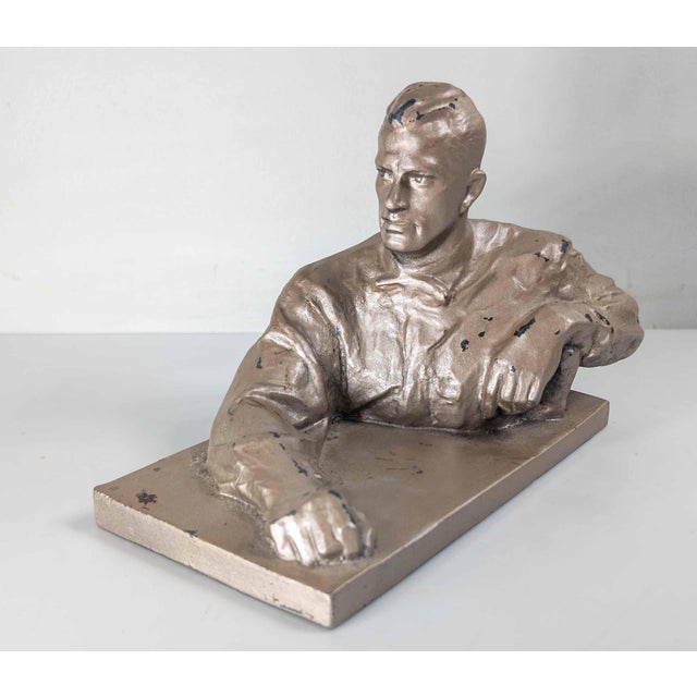 Mid-Century Modern Mid-Century Russian Realist Figure of Poet Vladimir Mayakovsky For Sale - Image 3 of 12