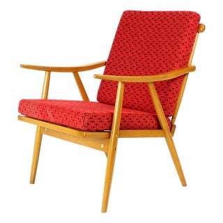 Mid-Century Modern Boomerang Chair from Ton, Czechoslovakia, 1960s For Sale