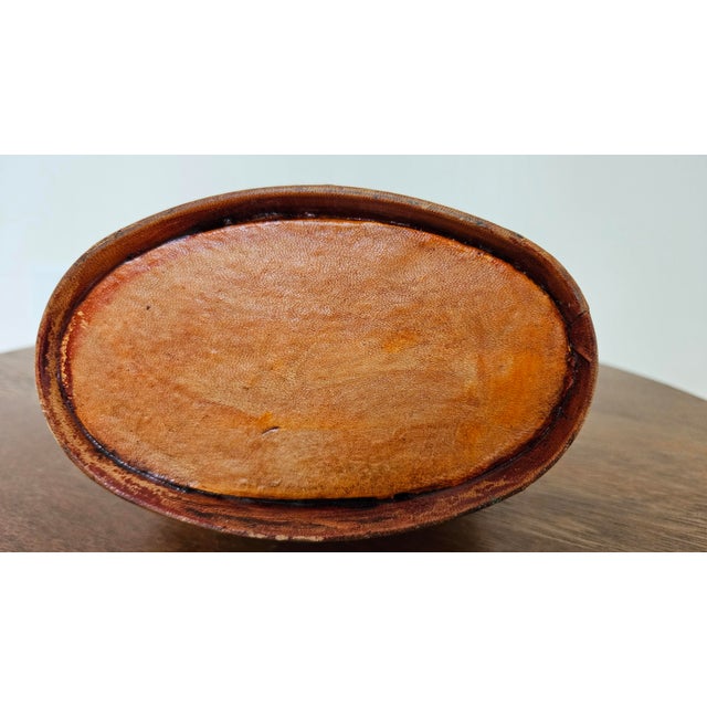 Mid-Century Italian Leather and Glass Decanter For Sale - Image 11 of 11