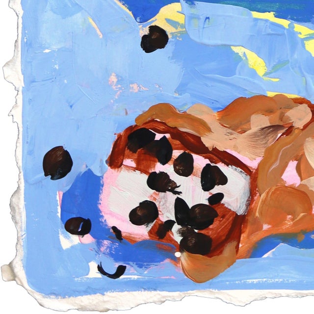 Cannolis - Colorful Italian Dessert Textural Food Painting on Paper Original Artwork by Kellie Newsome For Sale In Los Angeles - Image 6 of 8