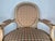 Late 20th Century Louis XVI Style Creme Painted Upholsterer Fauteuil Armchair For Sale - Image 11 of 11