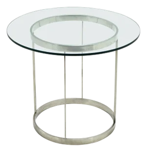 Vintage Custom Fabricated Stainless Steel Side Table