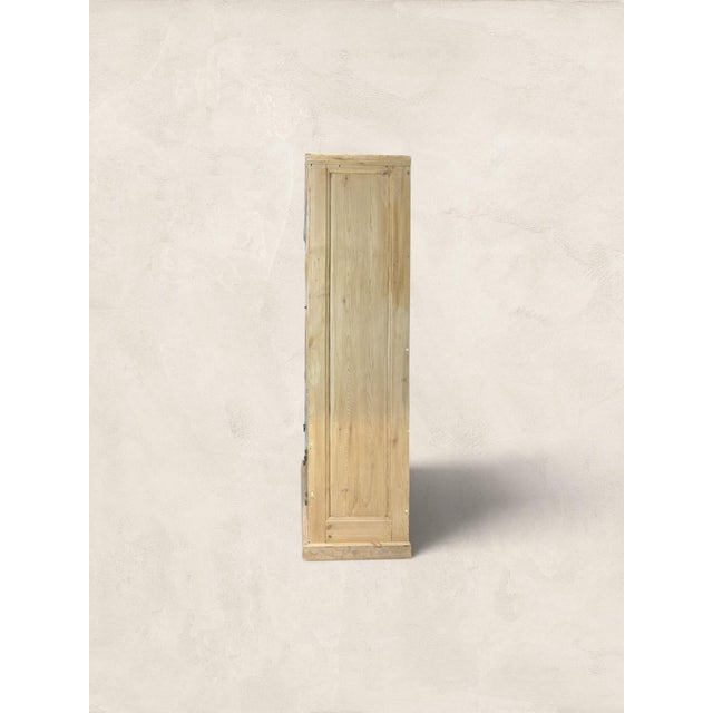 Farmhouse Antique English Pine Wardrobe Linen Press Amoire Cupboard For Sale - Image 3 of 11