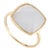 4.28 Ctw Bezel Set Chalcedony Gemstone Rings in 14k Solid Yellow Gold Size 3.5 For Sale