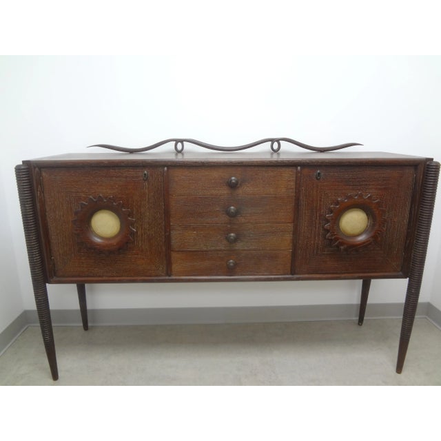 Italian Modern Credenza Attributed To Paolo Buffa. This Stunning Italian Mid-Century Organic Modern Cerused Piece Can Be...