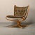 Vatne Møbler Set of Falcon Chair with Ottoman in Brown Leather by Sigurd Ressell for Vatne Møbler, 1970s For Sale - Image 4 of 18