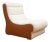 Camille Slipper Chair, Shearling and Faux Leather For Sale