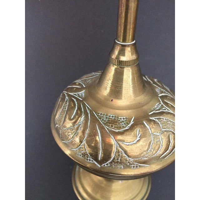 Early 20th Century Brass Repousse Rose Water Perfume Sprinkler Bottle For Sale - Image 5 of 12