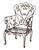 A Beautiful Set of Three Vintage Handcrafted Wrought Iron Garden Chairs. A Lovely Rusty Patina coated with a clear coat to...
