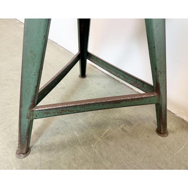 Industrial Green Workshop Stool, 1960s For Sale - Image 11 of 18