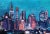 2020s "Nyc Skyline New Yorker Building" Oil Painting on Gallery Wrap Canvas For Sale - Image 5 of 5