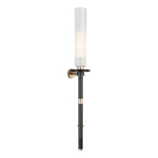 Torca I Wall Lamp in Brass with Aluminum and Fluted Glass by Marine Breynaert For Sale