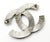 Chanel Chanel Classic Silver CC Baguette Crystal Brooch For Sale - Image 4 of 4