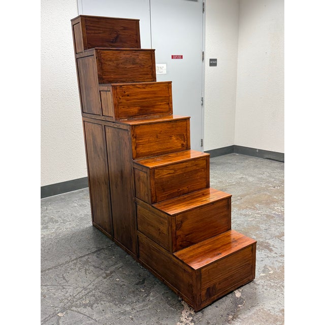 Japanese Kaidan-Dansu Step Chest, Vintage For Sale In San Francisco - Image 6 of 12