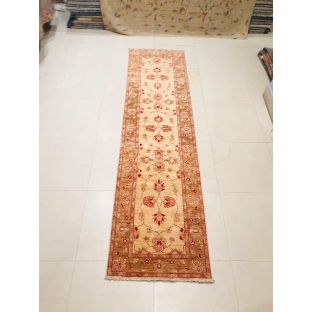 Beige, Yellow, Red & Brown Wool Rug, 1970s For Sale - Image 12 of 13