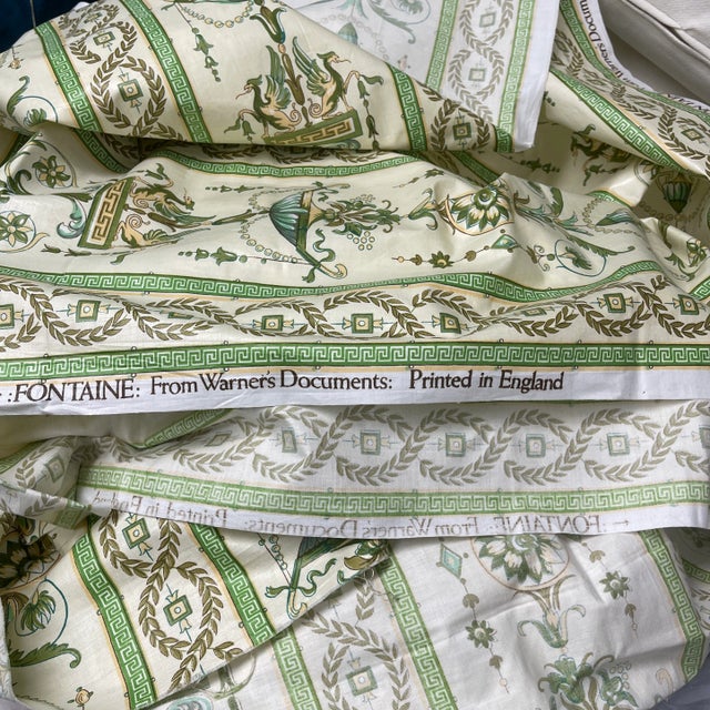 Vintage Fabric Made in England by Fontaine For Sale In Portland, ME - Image 6 of 8