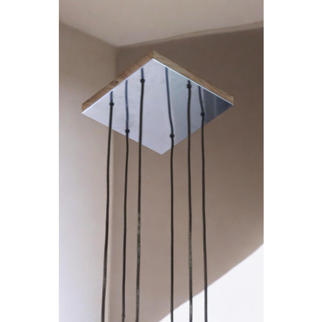 Mid-Century Chrome 6-Light Cascading Lamp by Motoko Ishii for Staff, 1970s For Sale - Image 13 of 18