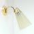 Mid-Century Modern Mid-Century German Brass and Glass Wall Light Sconce, 1950s For Sale - Image 3 of 12
