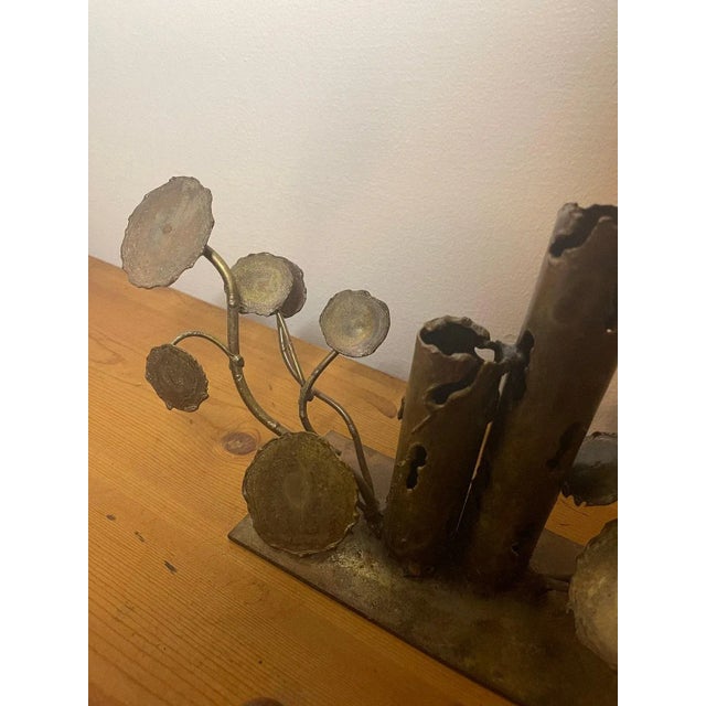 1970s 1970s Vintage Brutalist Mid-Century Modern Brass Sculpture For Sale - Image 5 of 10