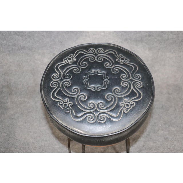 Mid 20th Century Mid 20th Century Mid-Century Iron Stools - 6 Pieces For Sale - Image 5 of 7