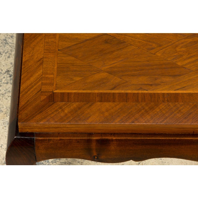 1940s French Art Deco Walnut Parquetry Coffee Table For Sale - Image 4 of 15