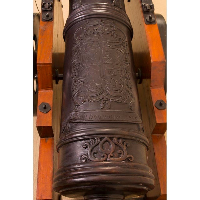 Metal 20th Century Bronze Artillery Cannons, Set of 2 For Sale - Image 7 of 18